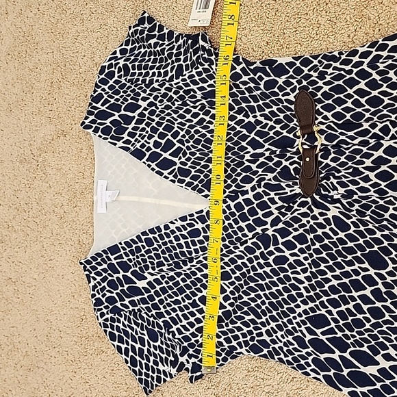 NWT! Charter Club Size M Blue with white printed dress - Picture 10 of 12